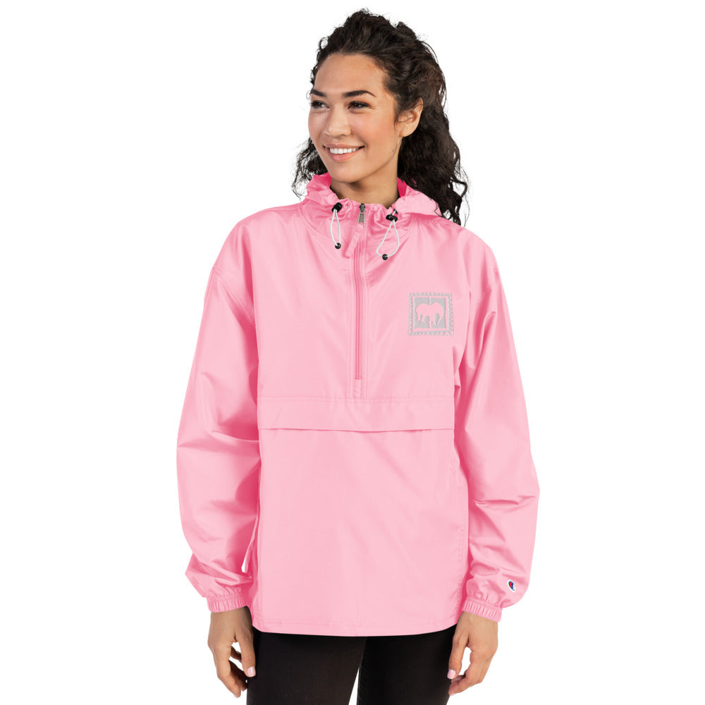 Champion windbreaker pink best sale